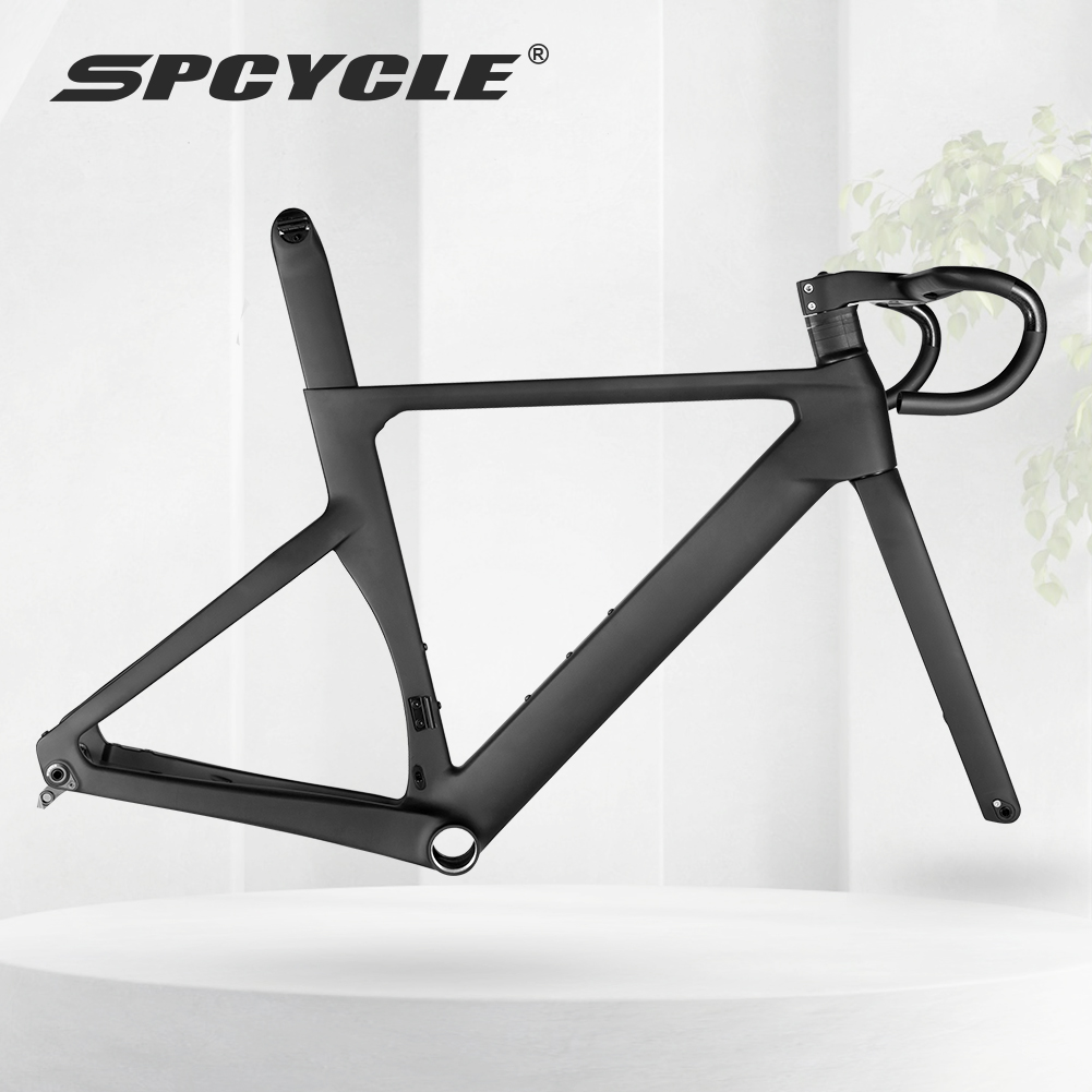 Carbon Fiber Road Bike Frame Aero - Spcycle 2024 Neuer Aero Carbon-Rennradrahmen, Scheibenbremse,