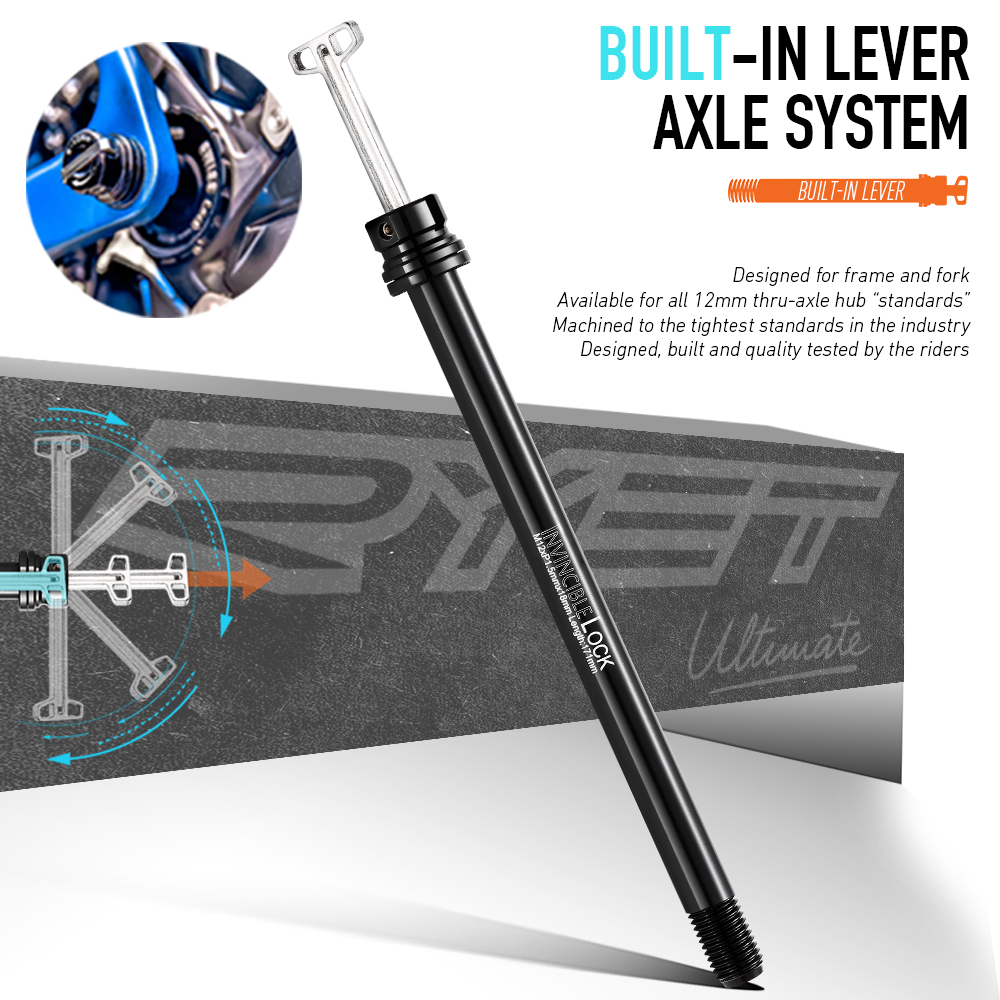 Bike Thru Axle Lever 12X142 - RYET Rennrad Welle 12mm Eingebauter Hebel