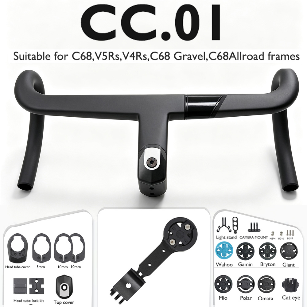 Integrated Carbon Handlebar Stem Gravel - CC.01 YICHORD Vollcarbon-Rennrad-Integrierter Lenker für V4RS/V5RS/C68/C68