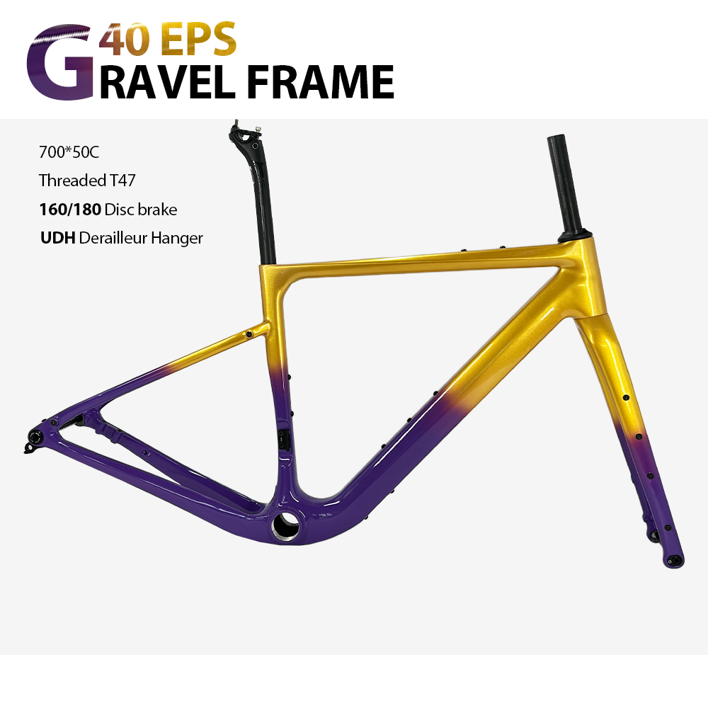 Carbon Gravel Frame Disc Brake 700C - 2025 G40 T1000 Carbon Gravel Rahmen