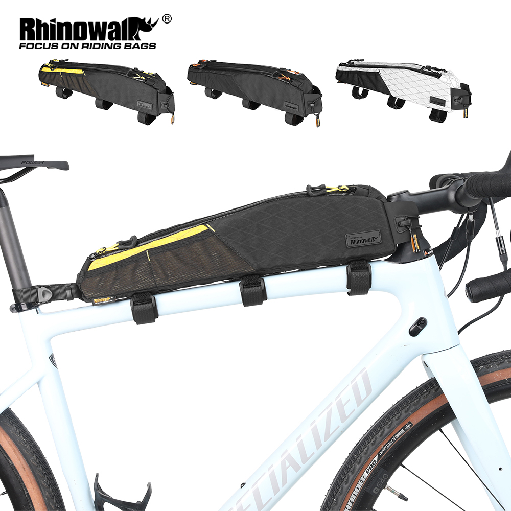 Gravel Bike Frame Bag Bikepacking - Rhinowalk Fahrrad-Oberrohrtasche, wasserdicht, 2,1 l, Fahrrad-Frontrahmentasche,