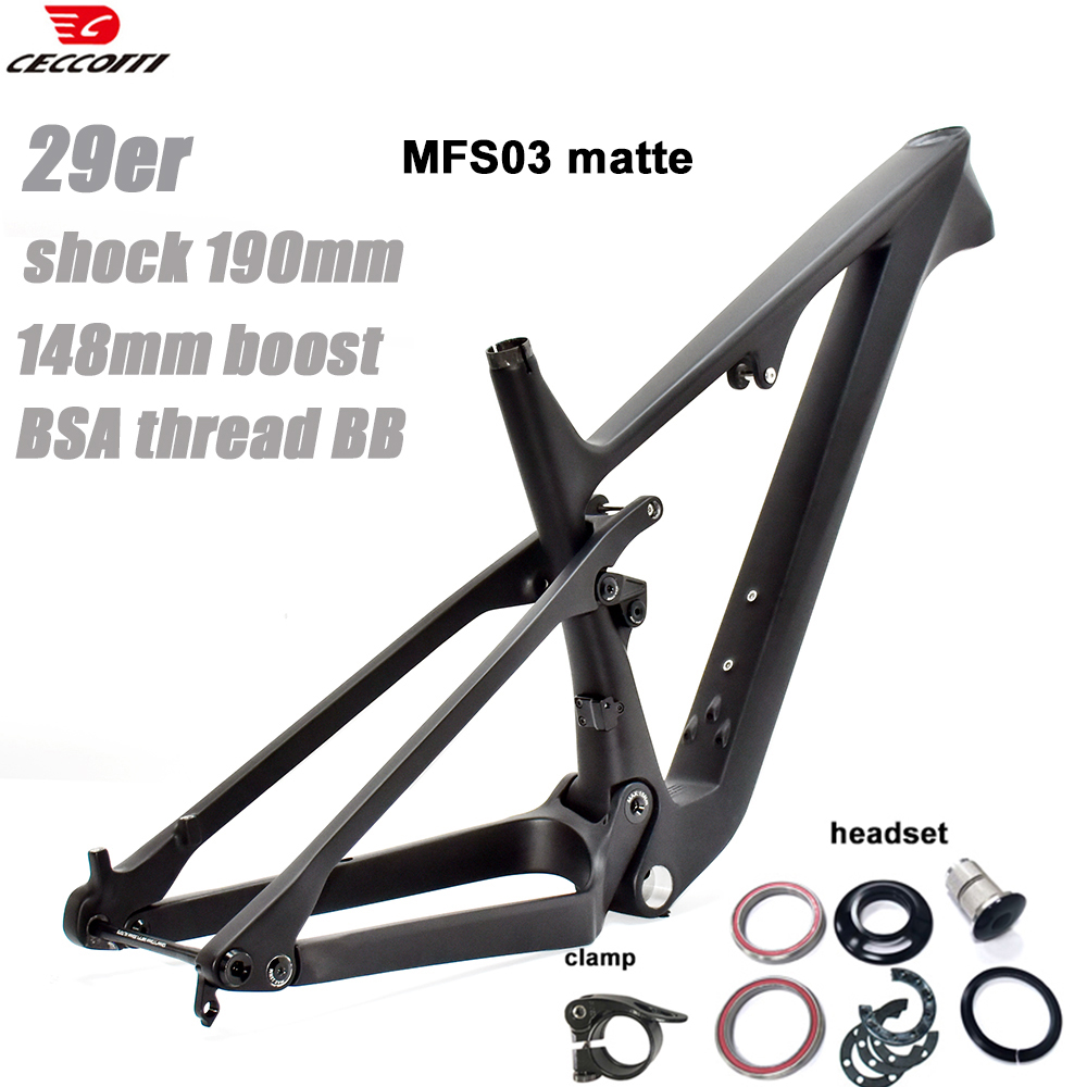 Carbon Mountain Bike Frame 29Er Boost - CECCOTTI Federung MTB Rahmen 148*12 Boost