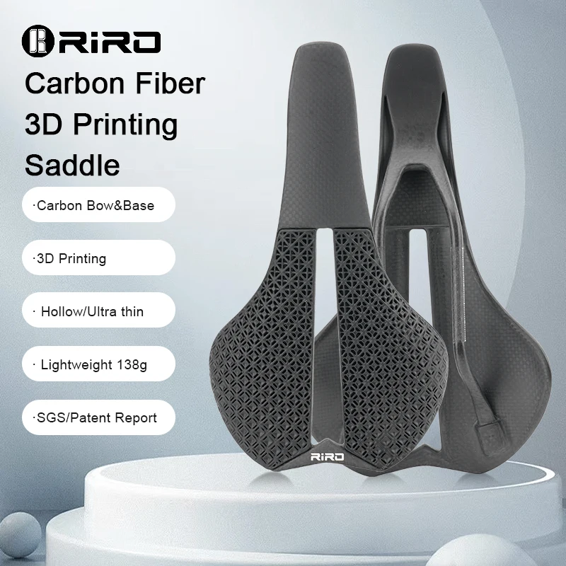 Carbon Saddle 3D Printed Honeycomb - Riro Kohle faser 3D-Druck Fahrrads attel