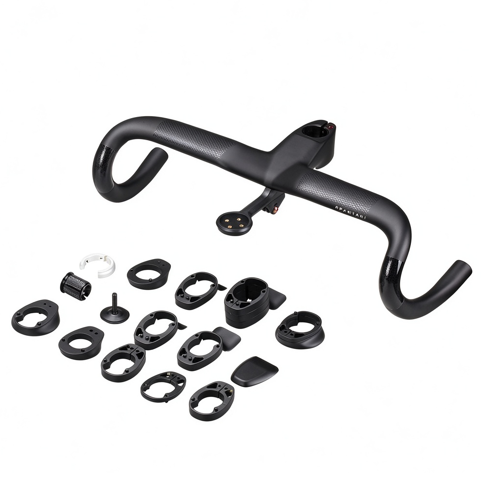 Integrated Carbon Handlebar Stem Gravel - Ultraleichter Vollcarbon -7 ° Rennradlenker OD1