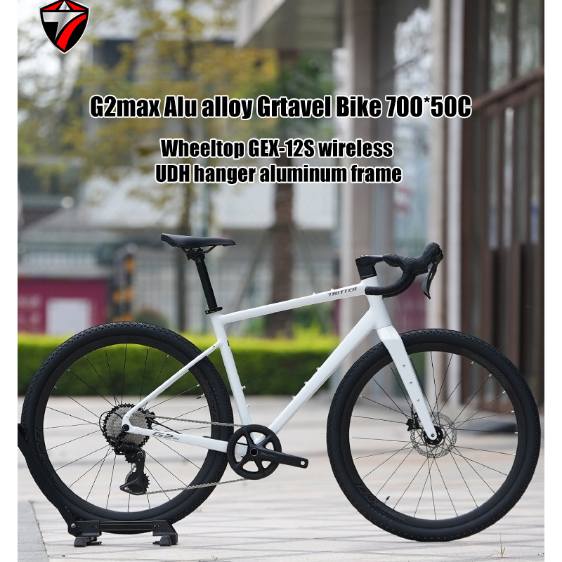 Carbon Gravel Frame Disc Brake 700C - Günstiges Aluminium-Gravelbike Wheeltop GEX-12S 700X50C mit