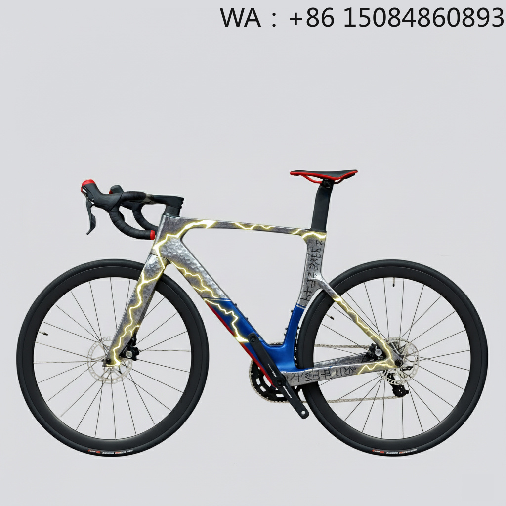 Carbon Fiber Road Bike Frame Aero - 24-Gang Kabelloses Aero-Rennrad, Kohlefasermaterial, T800 Vollcarbon-Rahmen,