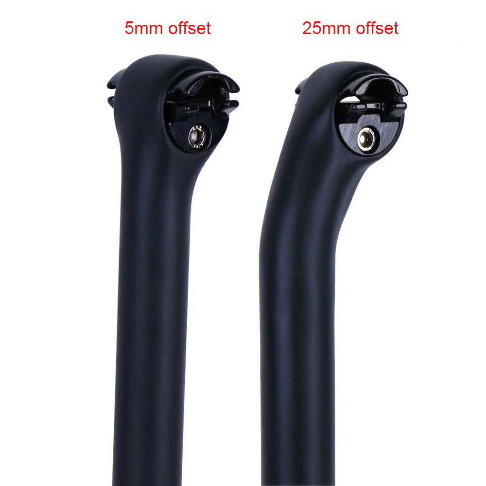Carbon Seatpost 27.2 31.6 Offset - Neueste schwarze Logo-Sattelstütze für Renn- und