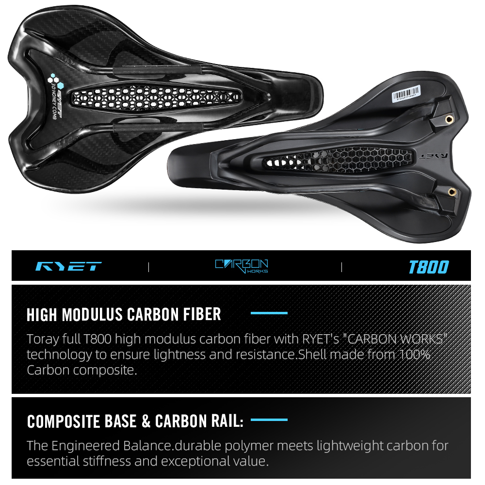 RYET 3D-gedruckter Waben-Satte – Carbon Saddle 3D Printed Honeycomb Bewertung und Preis