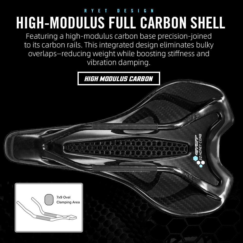 RYET 3D-gedruckter Carbonsatte – Carbon Saddle 3D Printed Honeycomb Bewertung und Preis