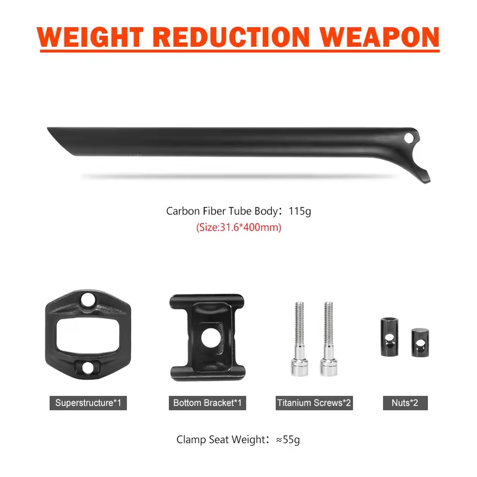 TOSEEK T800 Carbon-Sattelstütz – Carbon Seatpost 27.2 31.6 Offset Bewertung und Preis