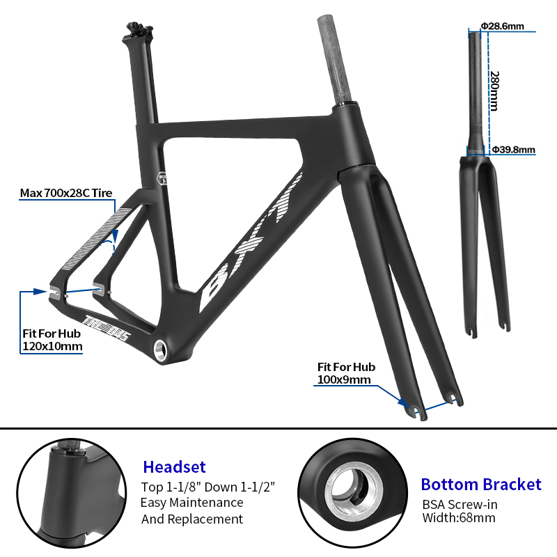BXT Vollcarbon-Kettenradrahmen – Carbon Fiber Road Bike Frame Aero Bewertung und Preis