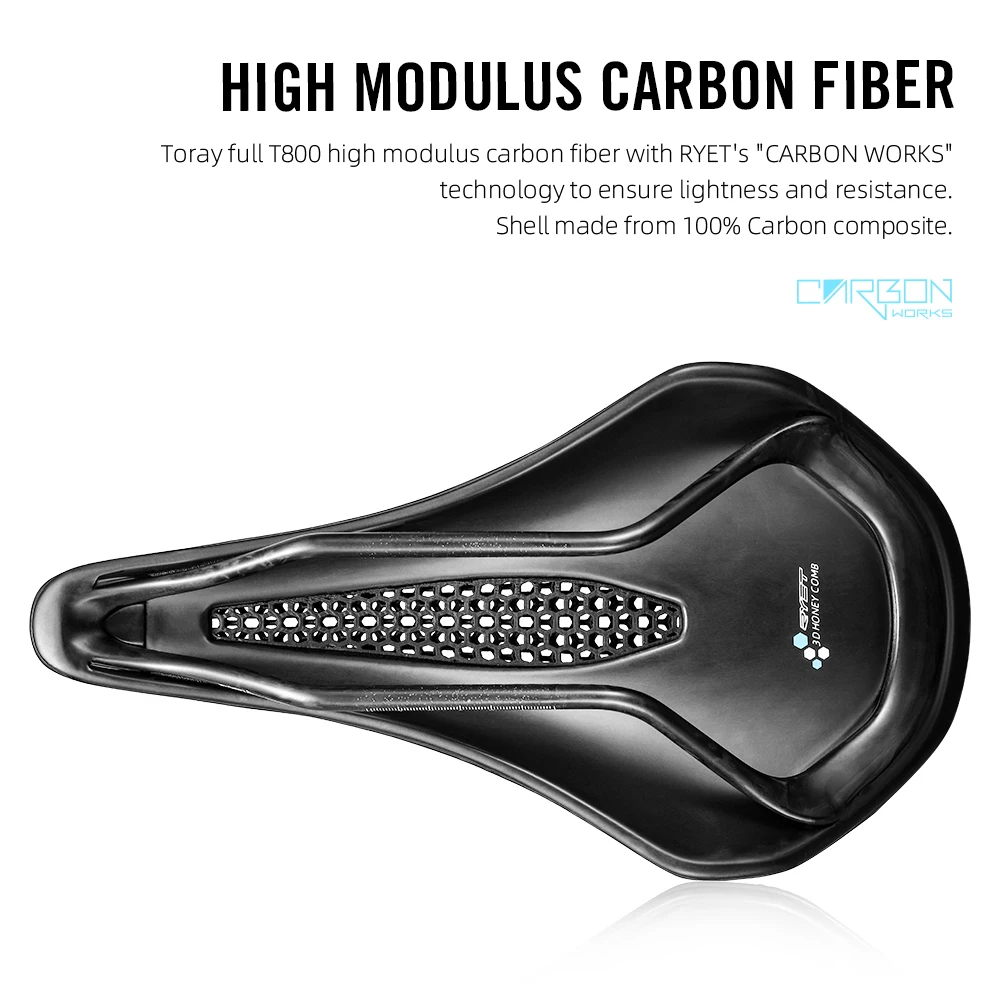 RYET 3D-gedruckter Vollcarbon- – Carbon Saddle 3D Printed Honeycomb Bewertung und Preis
