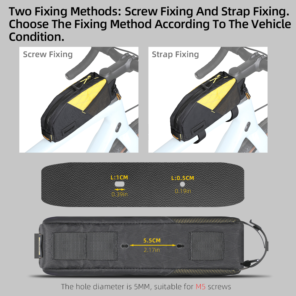 Rhinowalk Fahrrad-Oberrohrtasc – Gravel Bike Frame Bag Bikepacking Bewertung und Preis