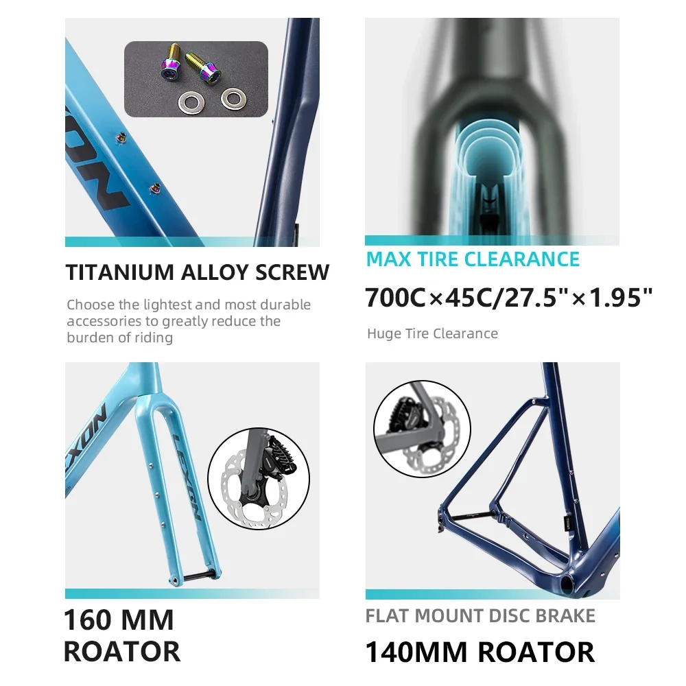 LEXON GFE Carbon-Gravelbike-Ra – Carbon Gravel Frame Disc Brake 700C Bewertung und Preis