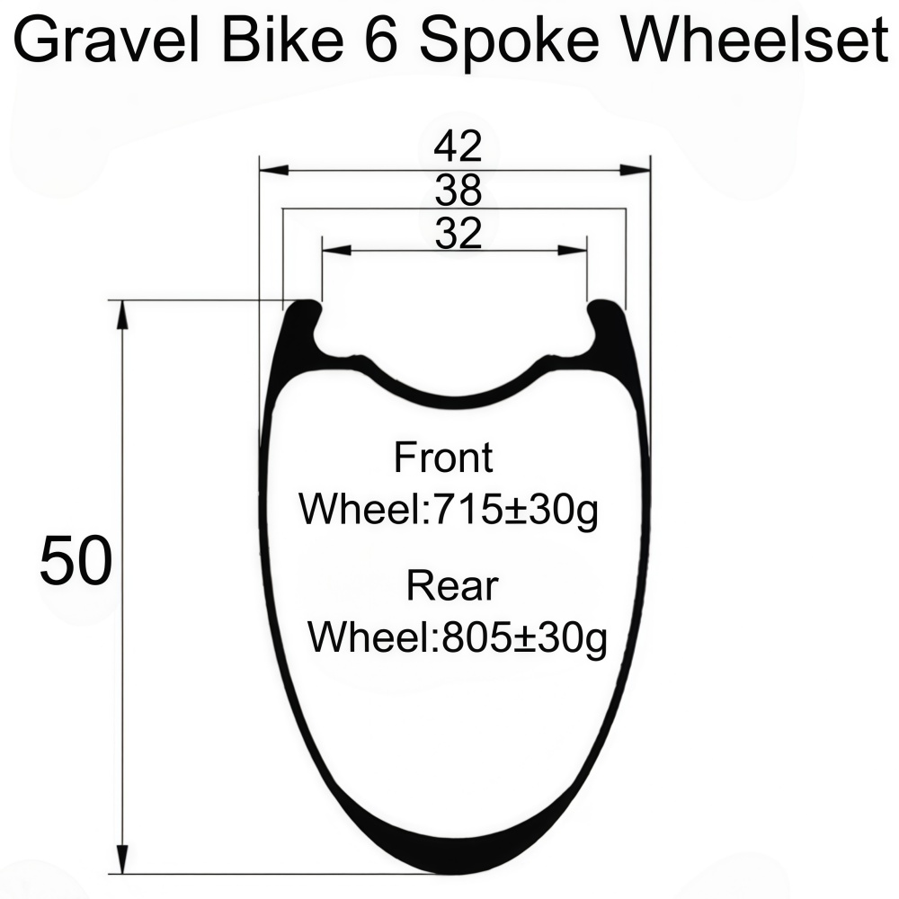 Gravel Bike 6-Speichen T800 Ca – Gravel Bike Wheelset Carbon 700C Bewertung und Preis