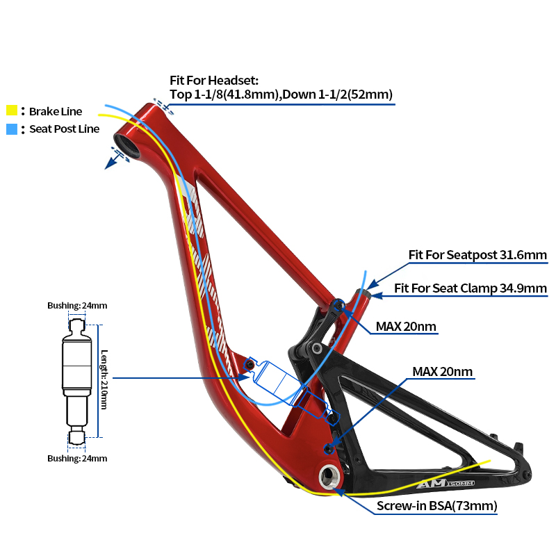 BXT-117 Carbon-Federungsrahmen – Carbon Mountain Bike Frame 29Er Boost Bewertung und Preis