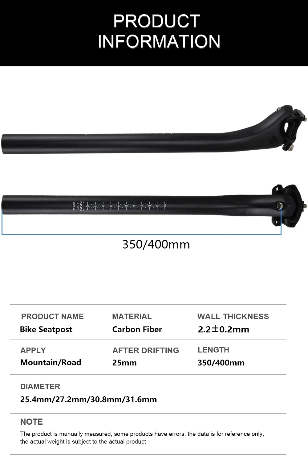 RXL SL MTB Carbon-Sattelstütze – Carbon Seatpost 27.2 31.6 Offset Bewertung und Preis