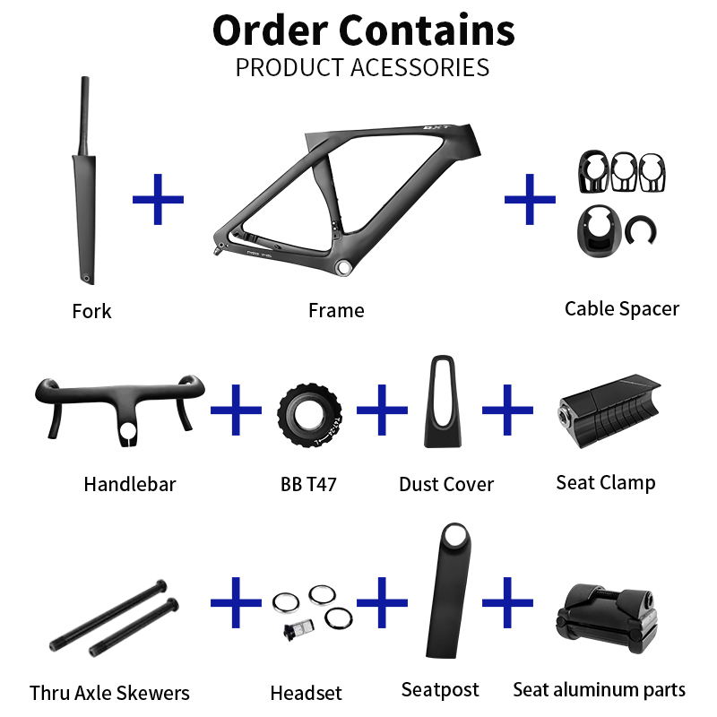 BXT Vollständig versteckter Ca – Carbon Fiber Road Bike Frame Aero Bewertung und Preis