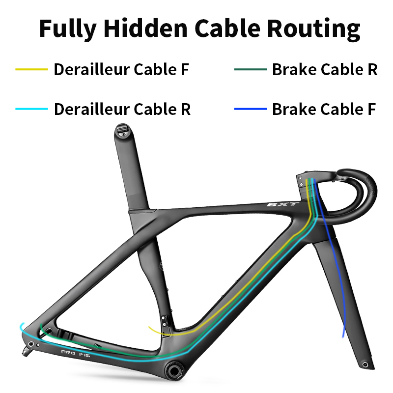 BXT Vollständig versteckter Ca – Carbon Fiber Road Bike Frame Aero Bewertung und Preis