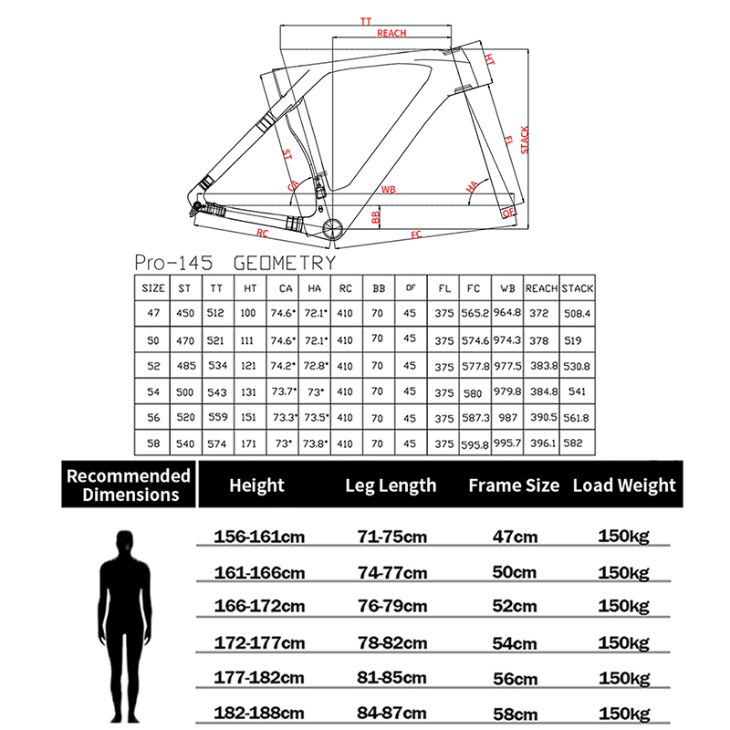 BXT Vollständig versteckter Ca – Carbon Fiber Road Bike Frame Aero Bewertung und Preis