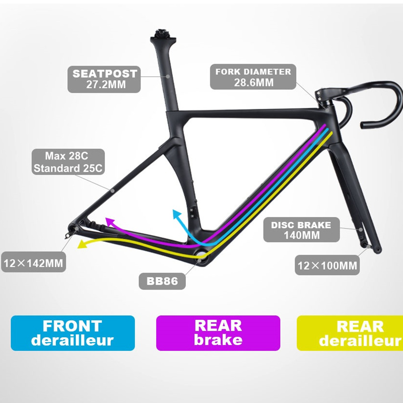 Max 25C Reifen T1000 Aero Carb – Carbon Fiber Road Bike Frame Aero Bewertung und Preis